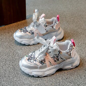 2024 Παιδικά καθημερινά παπούτσια για κορίτσια Φθινόπωρο Νέα μόδα Κορεάτικο στυλ Μαλακό κάτω αντιολισθητικό ευέλικτο κομψό αθλητικά παπούτσια για τρέξιμο