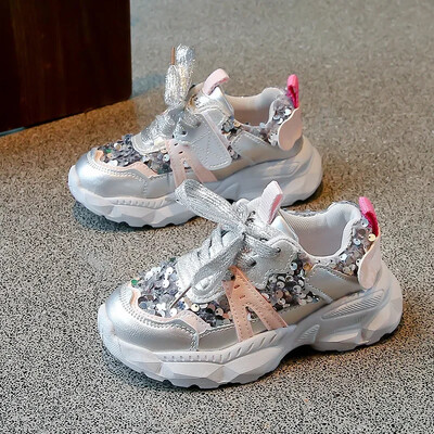 2024 Παιδικά καθημερινά παπούτσια για κορίτσια Φθινόπωρο Νέα μόδα Κορεάτικο στυλ Μαλακό κάτω αντιολισθητικό ευέλικτο κομψό αθλητικά παπούτσια για τρέξιμο