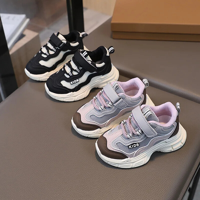 Τελευταία παιδική μόδα Vulcanized Sneakers Platform Mix Color Flats Παπούτσια για μικρά κορίτσια Casual αναπνεύσιμα για αγόρια παπούτσια περπατήματος H03241