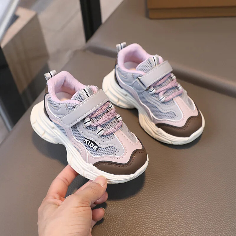 Τελευταία παιδική μόδα Vulcanized Sneakers Platform Mix Color Flats Παπούτσια για μικρά κορίτσια Casual αναπνεύσιμα για αγόρια παπούτσια περπατήματος H03241