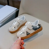 Lány tornacipők tavaszi ősz gyerekek kauzális cipők puha alsó divat sokoldalú gyerek iskolai teniszcipő csúszásmentes horoghurok