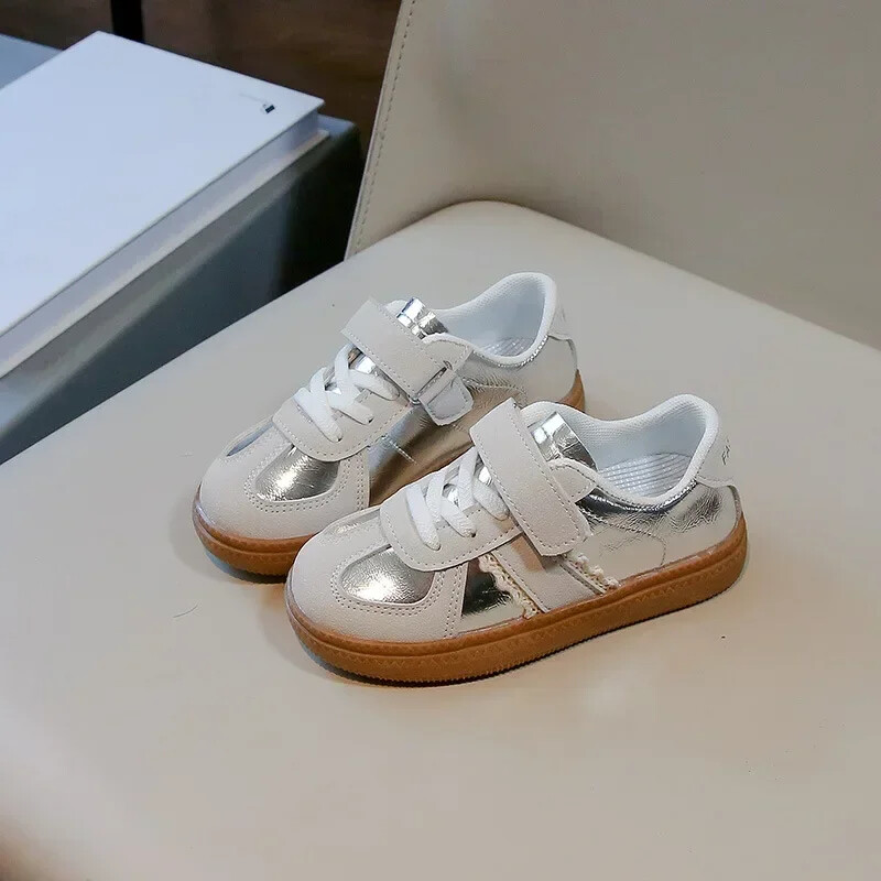 Lány tornacipők tavaszi ősz gyerekek kauzális cipők puha alsó divat sokoldalú gyerek iskolai teniszcipő csúszásmentes horoghurok