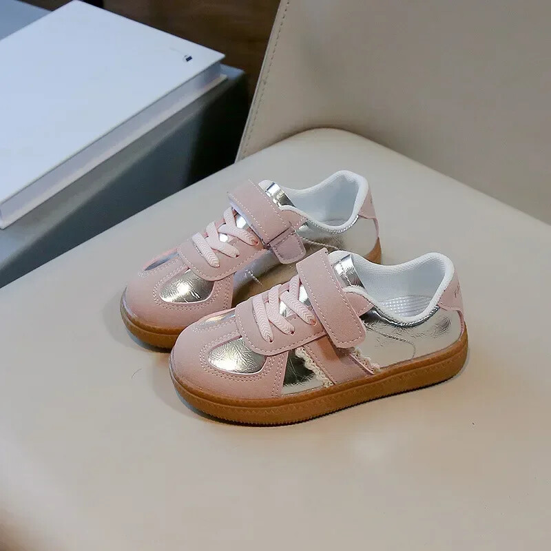 Lány tornacipők tavaszi ősz gyerekek kauzális cipők puha alsó divat sokoldalú gyerek iskolai teniszcipő csúszásmentes horoghurok