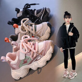 Παιδικά αθλητικά παπούτσια 2024 Φθινόπωρο/Χειμώνας για κορίτσια με δικτυωτή επιφάνεια αναπνεύσιμη πλατφόρμα Daddy Shoes Boys's Casual παπούτσια για τρέξιμο