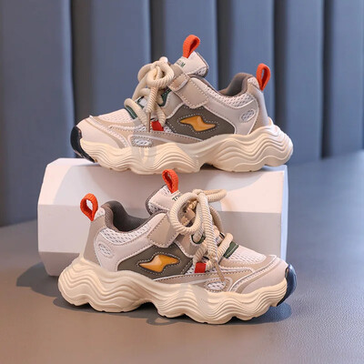 Παιδικά αθλητικά παπούτσια 2024 Φθινόπωρο/Χειμώνας για κορίτσια με δικτυωτή επιφάνεια αναπνεύσιμη πλατφόρμα Daddy Shoes Boys's Casual παπούτσια για τρέξιμο
