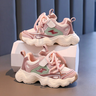 Παιδικά αθλητικά παπούτσια 2024 Φθινόπωρο/Χειμώνας για κορίτσια με δικτυωτή επιφάνεια αναπνεύσιμη πλατφόρμα Daddy Shoes Boys's Casual παπούτσια για τρέξιμο