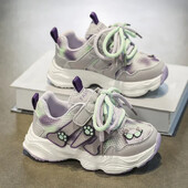 Madingi ir universalūs laisvalaikio batai mergaitėms 2024 m. Nauji vaikiški kvėpuojantys sportiniai bateliai berniukams minkštu padu