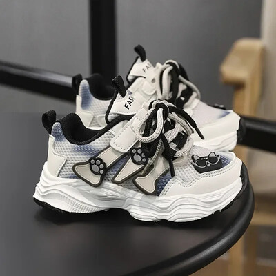 Madingi ir universalūs laisvalaikio batai mergaitėms 2024 m. Nauji vaikiški kvėpuojantys sportiniai bateliai berniukams minkštu padu