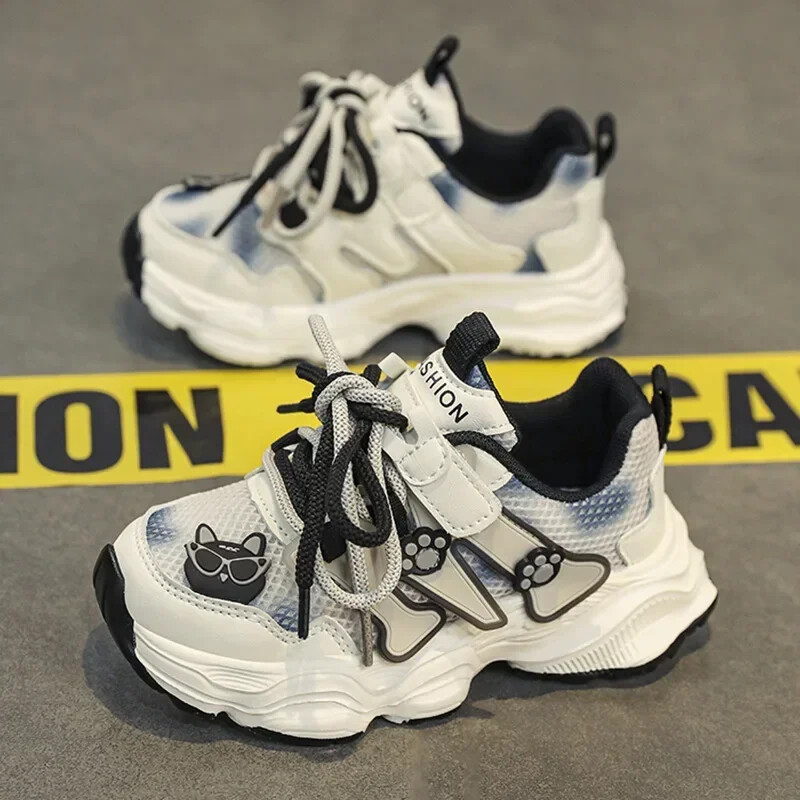 Madingi ir universalūs laisvalaikio batai mergaitėms 2024 m. Nauji vaikiški kvėpuojantys sportiniai bateliai berniukams minkštu padu