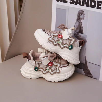 Pantofi de tenis cu model de urs drăguț pentru copii, anti-sofac, primăvară, vară, pentru copii mici, băieți, pantofi de antrenament pentru școală, fete, H05094