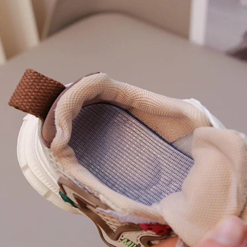 Pantofi de tenis cu model de urs drăguț pentru copii, anti-sofac, primăvară, vară, pentru copii mici, băieți, pantofi de antrenament pentru școală, fete, H05094