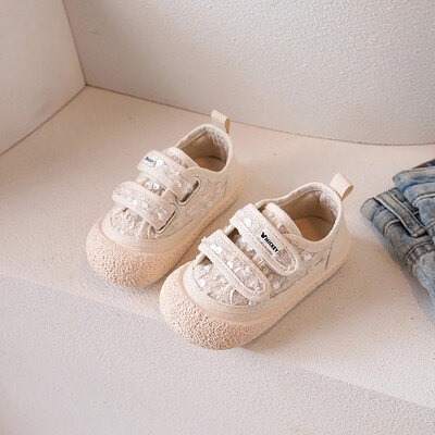 Zapatillas meiteņu apavi Pavasaris Jauni ziedu audekla apavi Mode Ikdienas apavi Zīdaiņu, mazuļu pastaigu apavi Bērnu sporta apavi Bērnu apavi