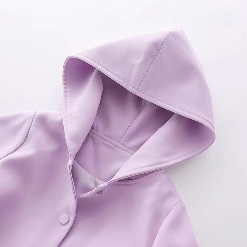 Καμπαρντίνα για κορίτσια Ανοιξιάτικα και Φθινοπωρινά Ρούχα 2024 Νέα Ρούχα Κοριτσίστικα Μεσήλικες και Μικρά Παιδικά Φαρδιά Παλτό με κουκούλα