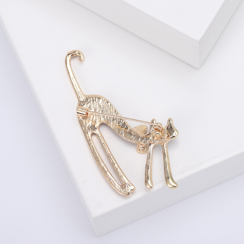 Versiune coreeană a broșă de pisicuță din aliaj de smalț, broșă de modă simplă, accesorii pentru animale