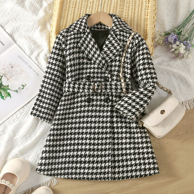 Φθινοπωρινό και χειμώνα για κορίτσια Νέο μοντέρνο μακρυμάνικο μπουφάν καμπαρντίνα σε στυλ μικρού αρώματος