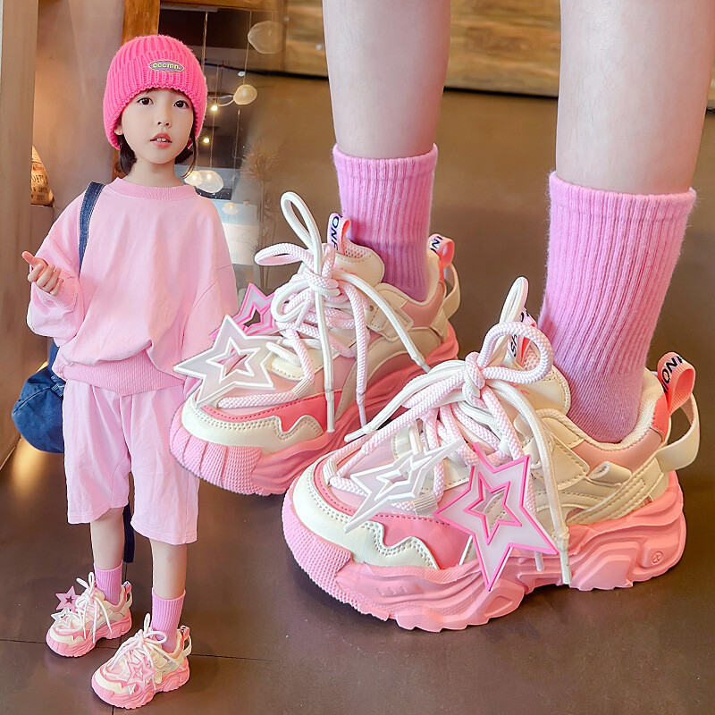 Παιδικά αθλητικά παπούτσια με χοντρή μαλακή σόλα Παιδικά αθλητικά παπούτσια για κορίτσια γυμναστήρια 2023 Old Dad Shoe Casual Boy walking toddler shoes