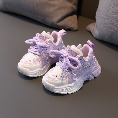 Παιδικά παπούτσια 2024 Νέα παιδικά αθλητικά παπούτσια για κορίτσια Μαλακή σόλα αναπνεύσιμη για υπαίθριο τένις Παιδικά αθλητικά παπούτσια EU21-30