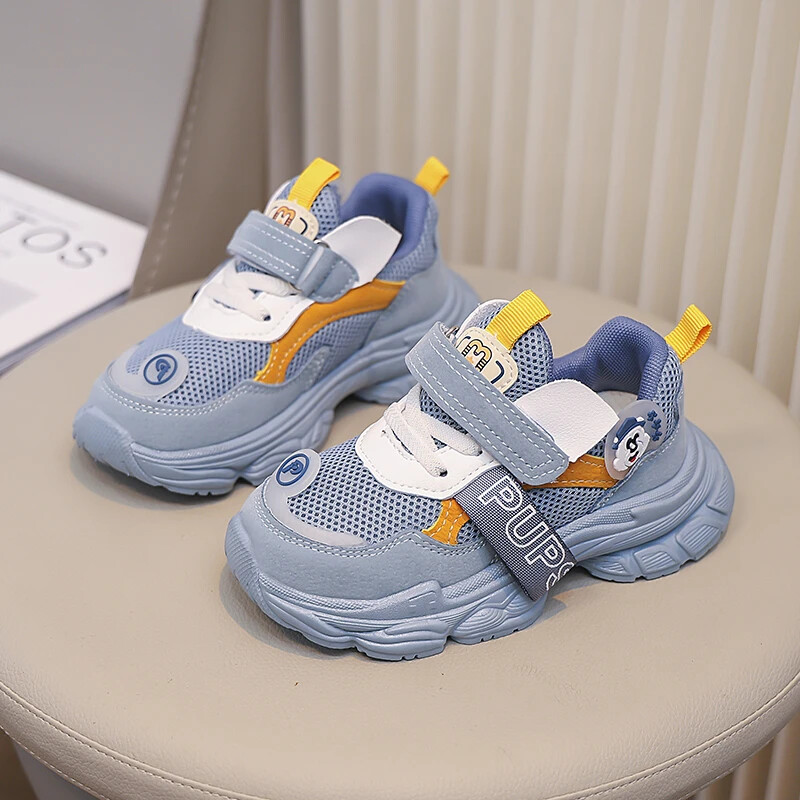 Bērnu sporta apavi neslīdoši un viegli elpojoši tīklveida audumi pavasara un rudens āra skriešanas apavi Sandalias De Mujer