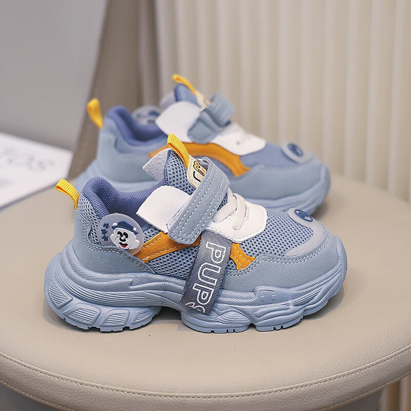 Bērnu sporta apavi neslīdoši un viegli elpojoši tīklveida audumi pavasara un rudens āra skriešanas apavi Sandalias De Mujer