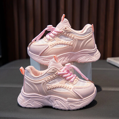 Ανοιξιάτικο στυλ Άνετα και περιστασιακά λευκά παπούτσια με μαλακή σόλα Ανθεκτικά στη χρήση, αντιολισθητικά και αναπνέοντα αθλητικά παιδικά παπούτσια