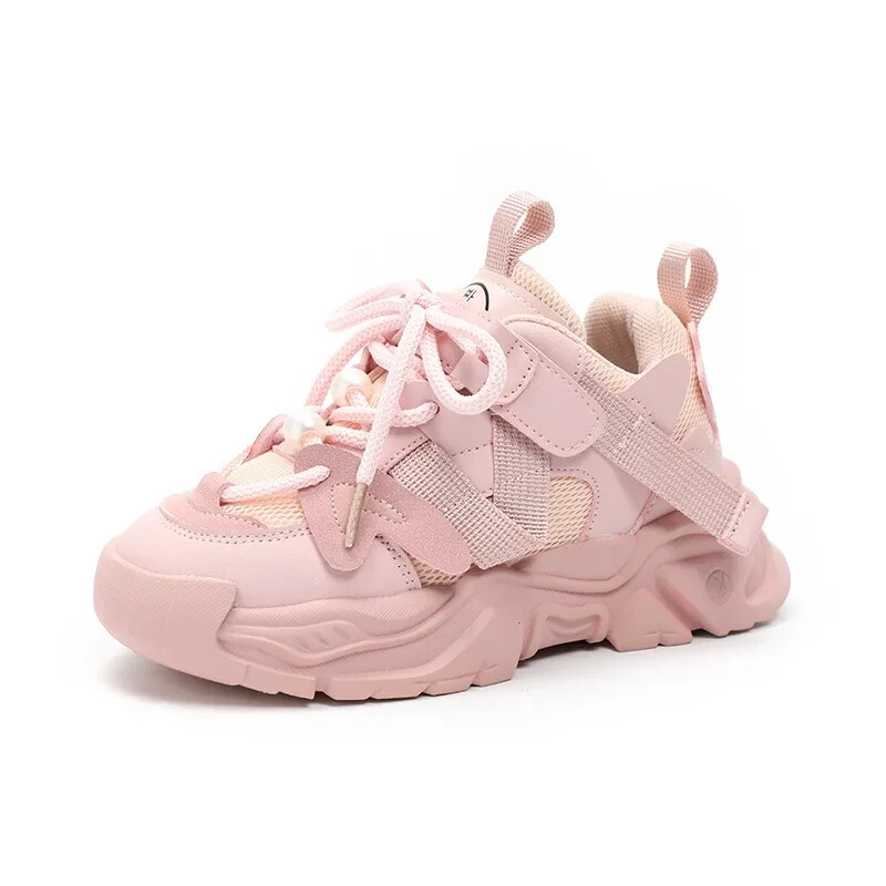 Pantofi pentru fete Pantofi noi de baschet grosi pentru copii Culoare uni Versatili Copii Scoala Cauzali Pantofi sport Moda Timp liber