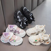 Μαθητικά παπούτσια για τρέξιμο Χοντρή μαλακή σόλα Παιδικά αθλητικά παπούτσια Διχτυωτό αναπνεύσιμο 2024 Νέα μόδα για αγόρια αθλητικά παπούτσια με αστέρια casual