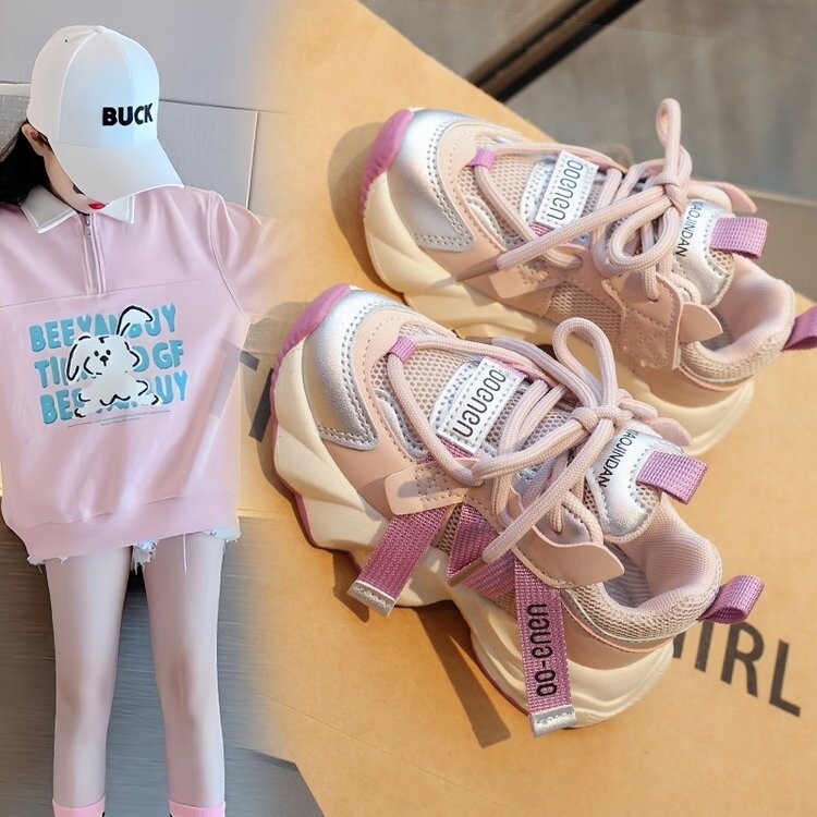 Παπούτσια για τρέξιμο Αθλητικά Παπούτσια Παιδικά Flat Βρεφικά Παπούτσια για νήπια Υπαίθρια παπούτσια για κορίτσια Μαλακή σόλα Casual αθλητικά παπούτσια