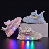 Παπούτσια τένις LED Παιδικό γυμναστήριο Cartoon Boy Casual Sneaker για αγόρι Παιδικό παπούτσι για κορίτσι Διχτυωτό αναπνεύσιμο παπούτσι Baby Illuminated shoes