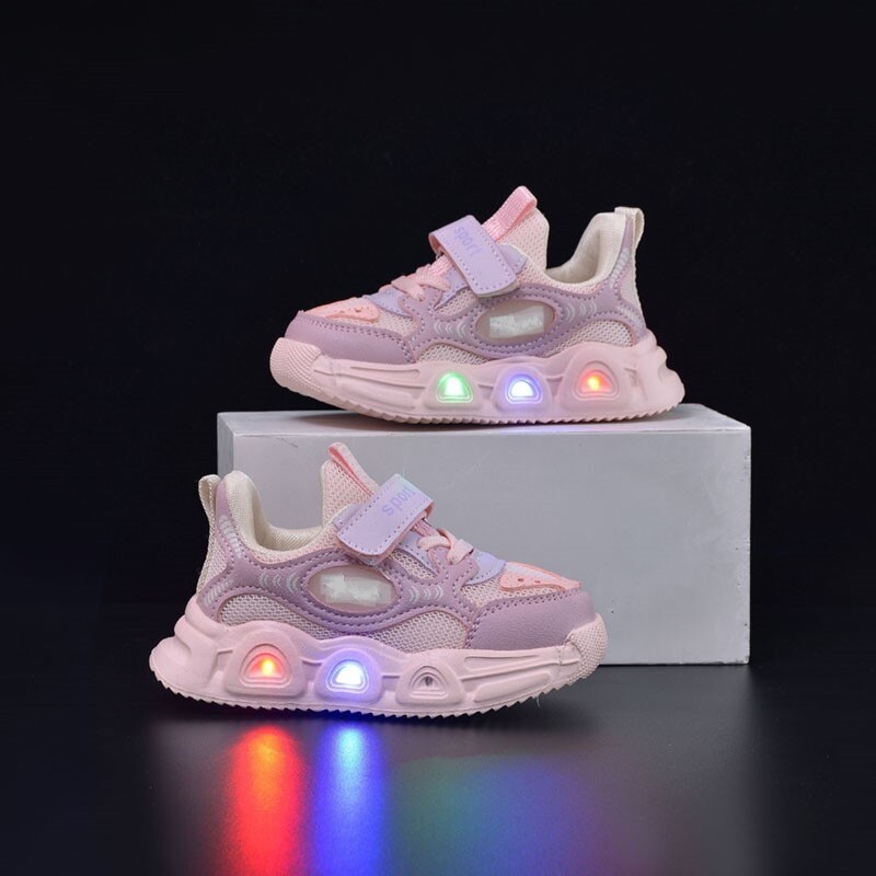 Παπούτσια τένις LED Παιδικό γυμναστήριο Cartoon Boy Casual Sneaker για αγόρι Παιδικό παπούτσι για κορίτσι Διχτυωτό αναπνεύσιμο παπούτσι Baby Illuminated shoes