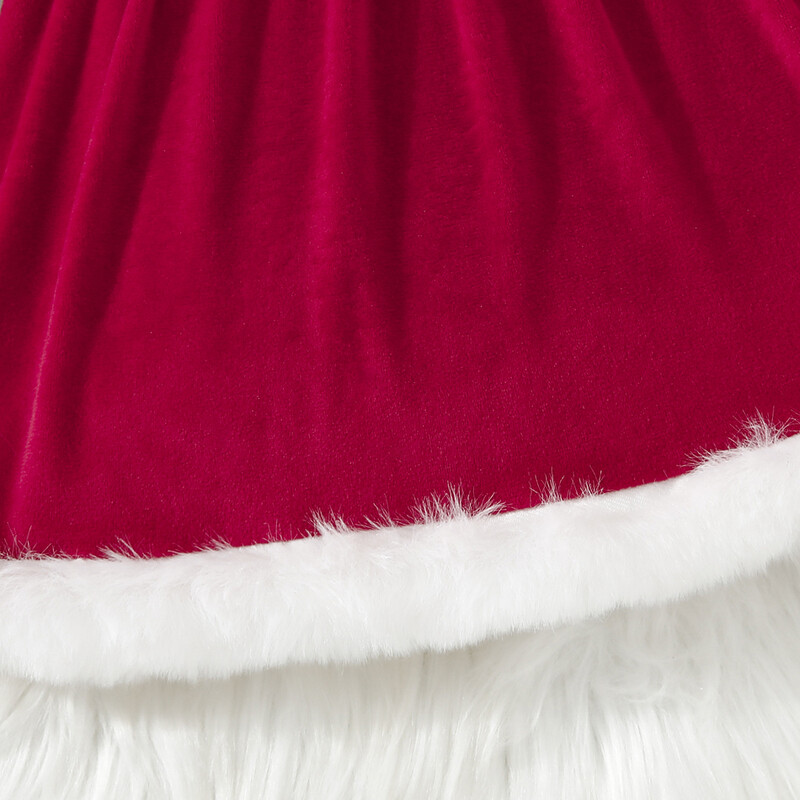 Dječji Djed Mraz Cosplay Princess Haljina Dječja božićna mašna dugih rukava Božićna tematska tutu Tutu Novogodišnja odjeća za djevojčice