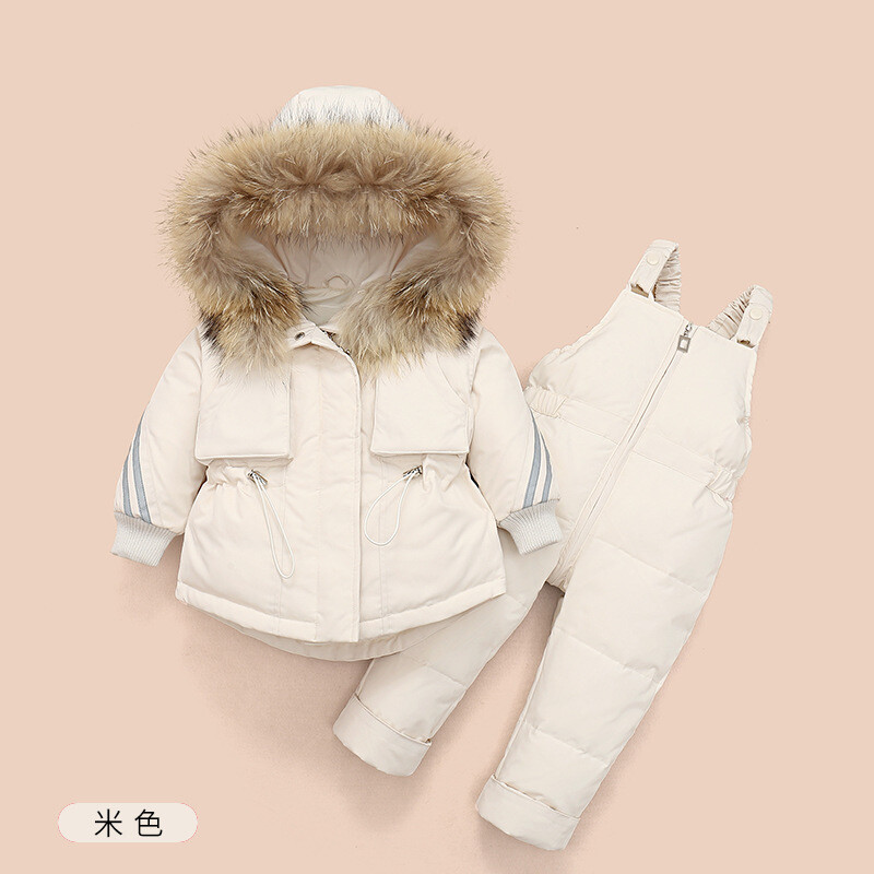 Vaikiškas pūkinės striukės kostiumas žieminis naujo stiliaus kūdikiams berniukams ir mergaitėms maži sparneliai animacinis drąsus paltas