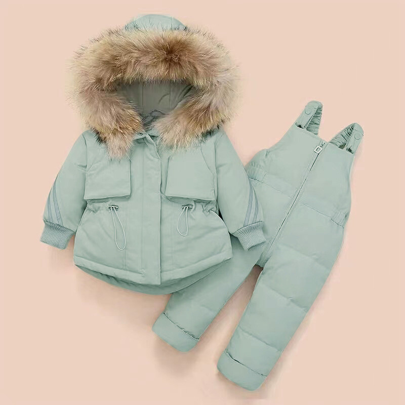 Vaikiškas pūkinės striukės kostiumas žieminis naujo stiliaus kūdikiams berniukams ir mergaitėms maži sparneliai animacinis drąsus paltas