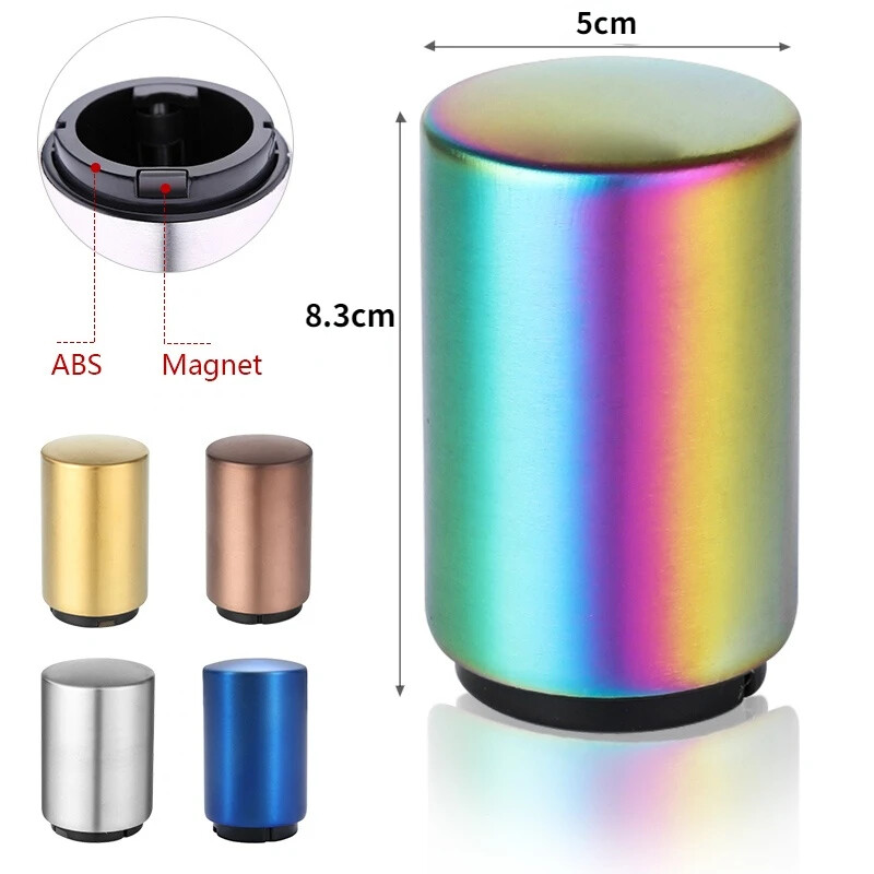 Magnēts Automātiskais alus pudeļu attaisāmais Nospiežams Pudeļu korķa Attaisāmais Vīna Alus Dzērienu Soda attaisāmais Virtuves piederumi Bāra rīki