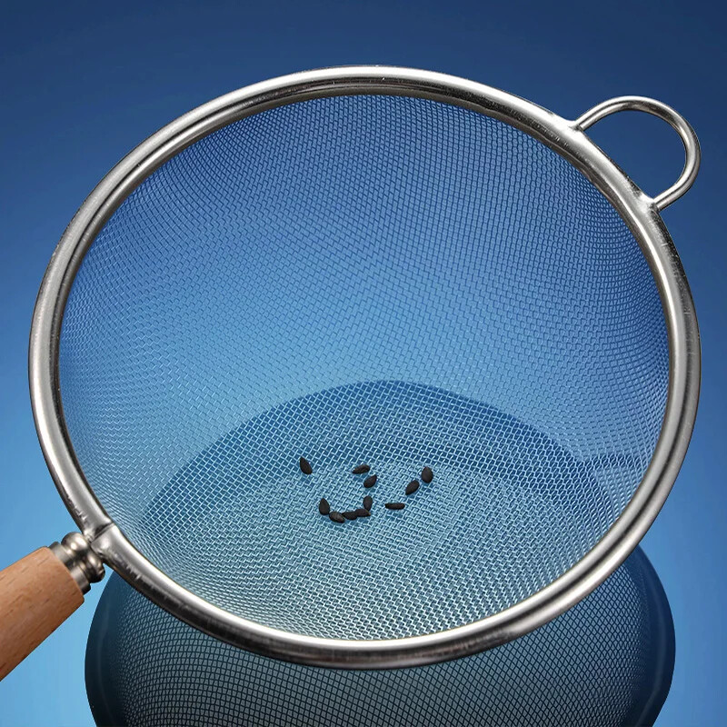 1db rozsdamentes acél kis szivárgó kanál szójatejlé teatörmelék szűrő szita Többfunkciós sütőeszközök lisztszita