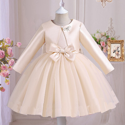 Γυαλιστερό νήπιο Little Big Girls Κομψό επίσημο γαμήλιο πάρτι γενεθλίων Διαγωνισμός Φωτογραφίας Γιορτινό φόρεμα με σάλι LS8064