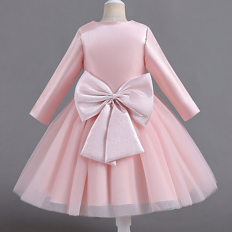 Γυαλιστερό νήπιο Little Big Girls Κομψό επίσημο γαμήλιο πάρτι γενεθλίων Διαγωνισμός Φωτογραφίας Γιορτινό φόρεμα με σάλι LS8064