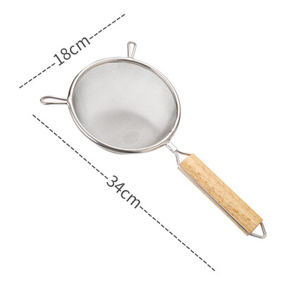 304 από ανοξείδωτο ατσάλι Διπλό τρυπητό φίλτρο χυμού Μεγάλο διχτυωτό σουρωτήρι Κουτάλι ξαφρίσματος Οικιακά αξεσουάρ κουζίνας