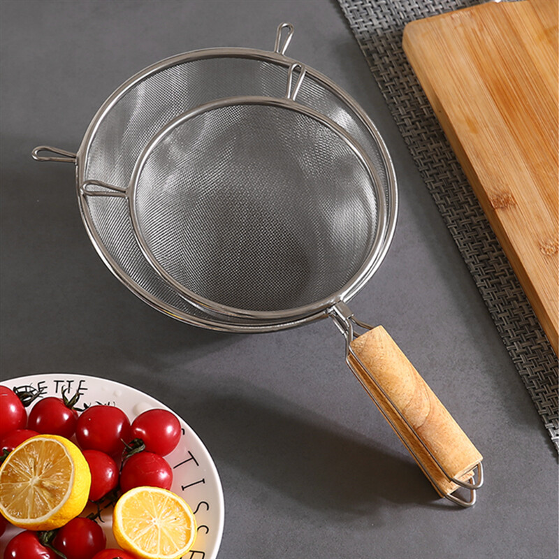 304 από ανοξείδωτο ατσάλι Διπλό τρυπητό φίλτρο χυμού Μεγάλο διχτυωτό σουρωτήρι Κουτάλι ξαφρίσματος Οικιακά αξεσουάρ κουζίνας