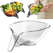 Virtuvės skaidrus drenažo krepšelis daržovių, vaisių plovimo filtras ryžių sietelis kiaurasamtis koštuvas kanalizacijos dubuo Virtuvės valymo įrankis