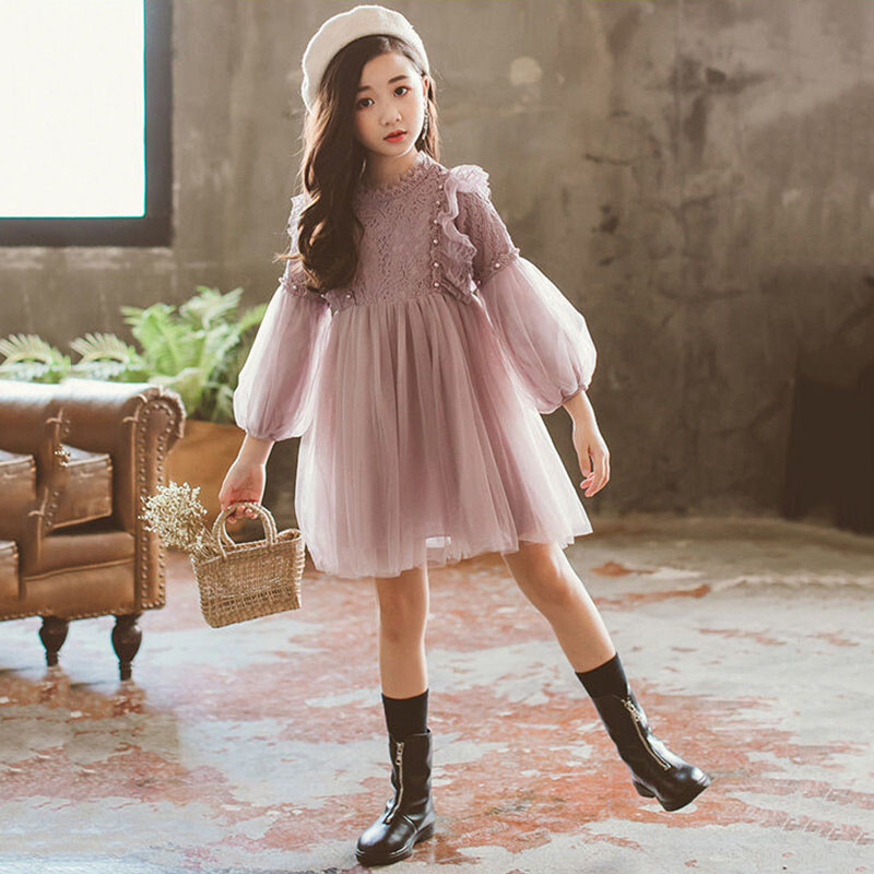 Lielā meiteņu kleita Vasaras princeses ballīte mežģīņu izšuvums Balta kleita pusaudžiem Meitene 4 6 8 10 11 12 14 gadi Bērnu apģērbs tīņi