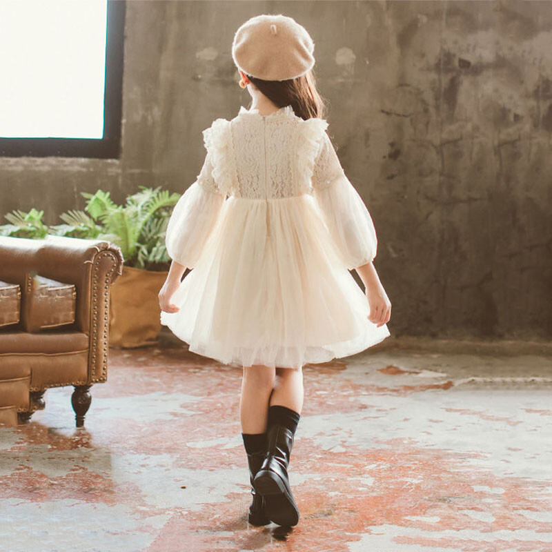 Lielā meiteņu kleita Vasaras princeses ballīte mežģīņu izšuvums Balta kleita pusaudžiem Meitene 4 6 8 10 11 12 14 gadi Bērnu apģērbs tīņi