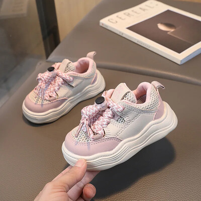 2024 m. nauji mergaičių sportbačiai vaikiški berniukų tinkliniai kvėpuojantys vaikiški batai kūdikiams mergaičių sportbačiai plokščiapadžiai avalynė lauko sportbačiai