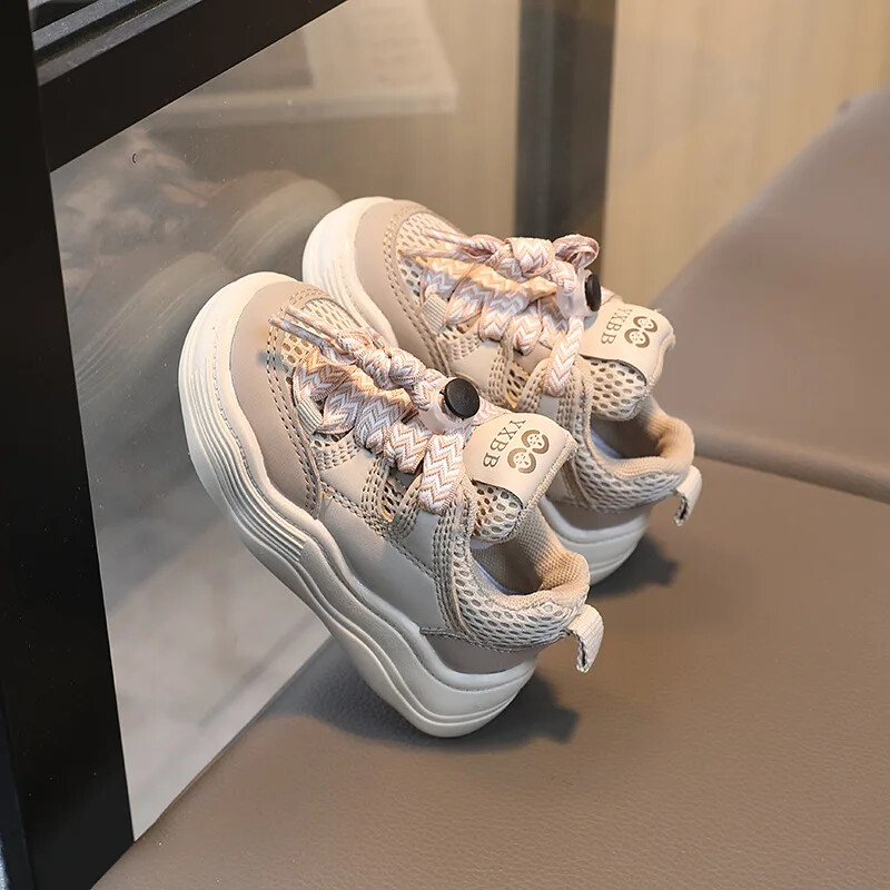 2024 m. nauji mergaičių sportbačiai vaikiški berniukų tinkliniai kvėpuojantys vaikiški batai kūdikiams mergaičių sportbačiai plokščiapadžiai avalynė lauko sportbačiai