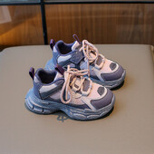 Neklizajuće i amortizirajuće cipele za dječake, ležerne cipele Ljubičasto/crne, proljetne i jesenske PU tenisice za dječake Sandalias De Mujer