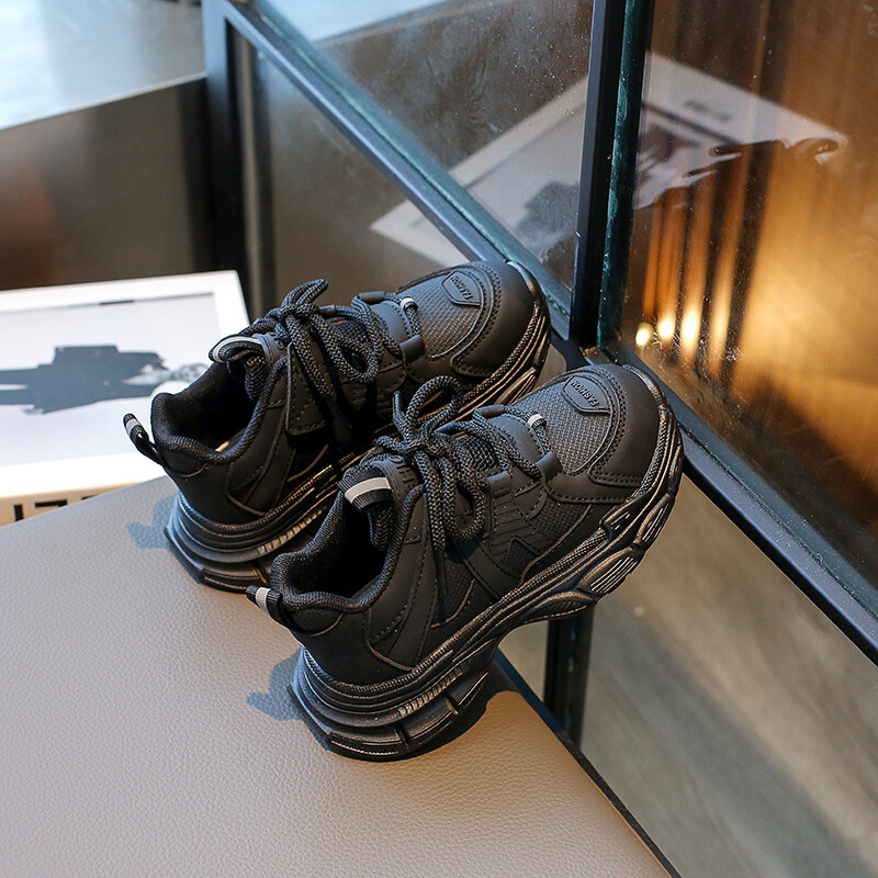 Neklizajuće i amortizirajuće cipele za dječake, ležerne cipele Ljubičasto/crne, proljetne i jesenske PU tenisice za dječake Sandalias De Mujer