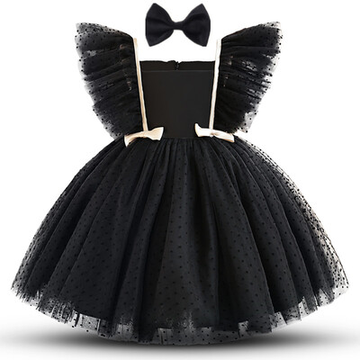 Βρεφικό μανίκι παγιέτα κοριτσίστικο φόρεμα για 1 έτος χνουδωτό φόρεμα μπάλας Παιδικό βραδινό πάρτι Χριστουγεννιάτικο καρναβάλι Vestido Επίσημο ύφασμα