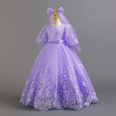 Φόρεμα πριγκίπισσας Φόρεμα γενεθλίων για κορίτσια μόδα high-end 2024 νέο καλοκαιρινό παιδικό φόρεμα CuHK παιδική στολή XH98060