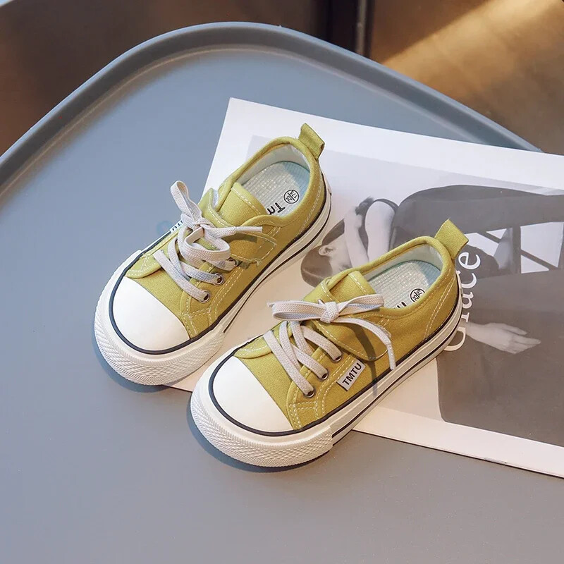 Παιδικά παπούτσια από καμβά Άνοιξη φθινόπωρο σε λεπτή διατομή Ροζ κορίτσια Μεσαία και μεγάλα Παιδικά Casual υφασμάτινα παπούτσια Αγόρια Απαλά παιδικά αθλητικά παπούτσια