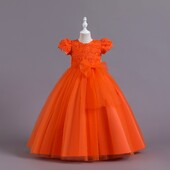 Φορέματα για κορίτσια για πάρτυ 4 Χρώματα 110cm-160cm Βρεφικό Φόρεμα Μακριά Φούστα Παιδική Vestidos Γάμος Γενέθλια Performance Μπαλάκι