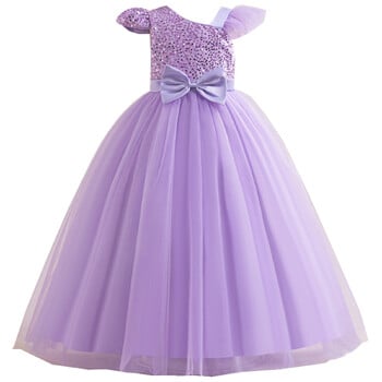 Little Big Girls One Shoulder Sequined Flower Girl Φόρεμα για πάρτι γενεθλίων τελετής αποφοίτησης